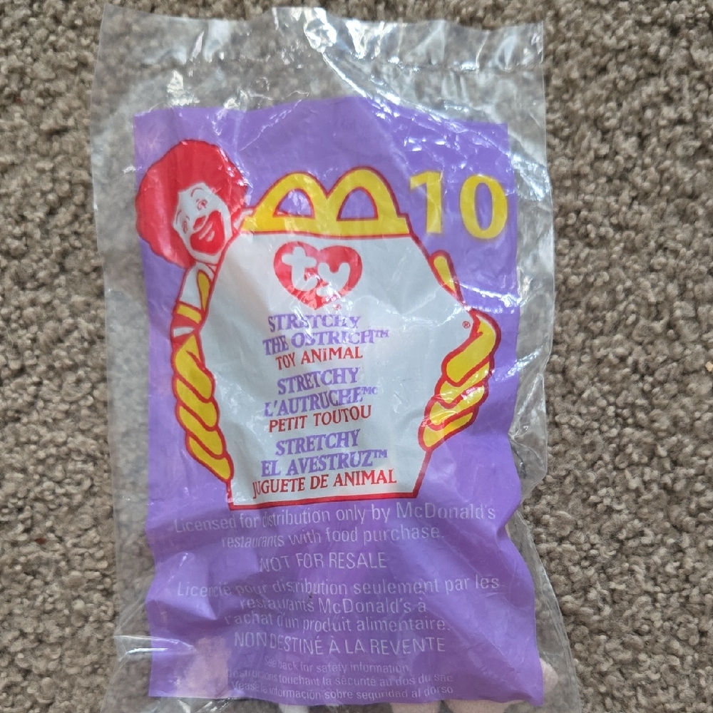 NWT McDonald's TY Beanie Baby Stretchy the Ostrich